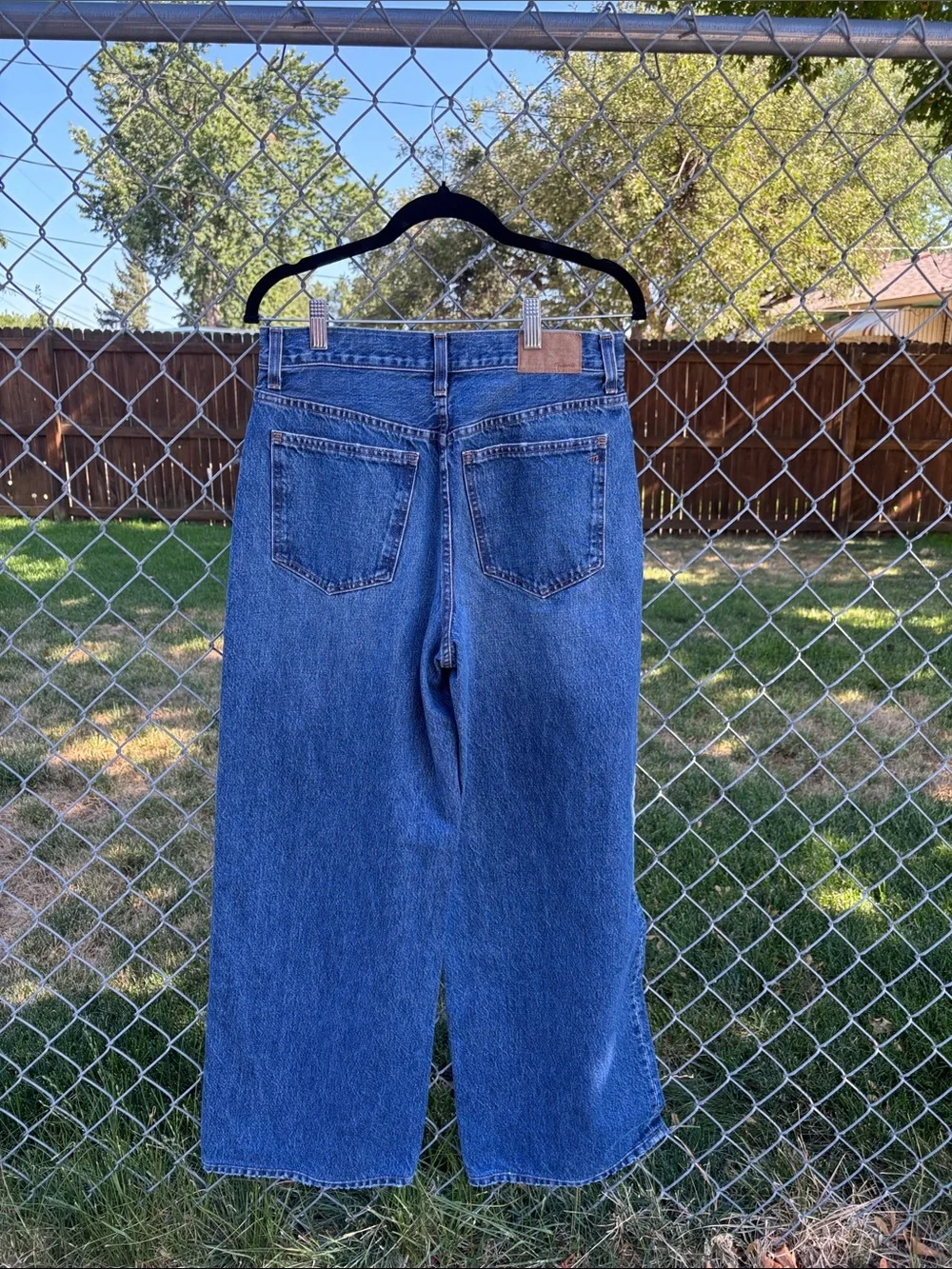 Madewell High-Rise Wide-Leg Denim Jeans in Blue